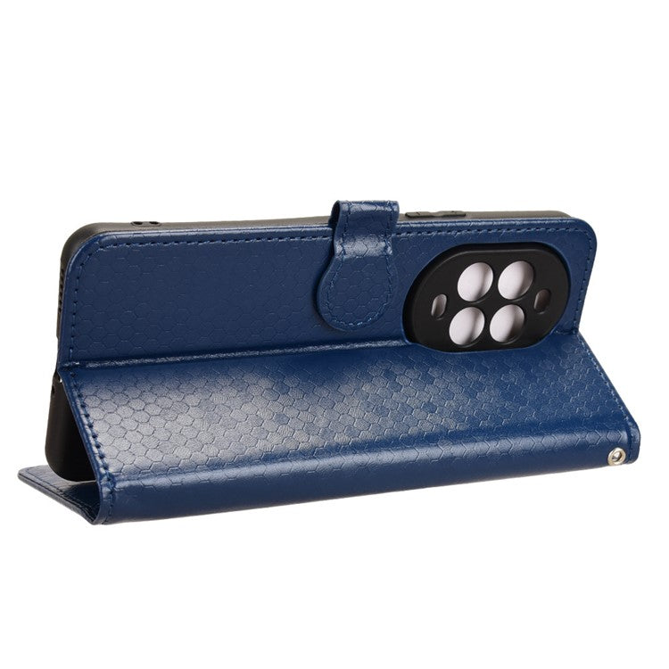 For Huawei nova 13 Pro 5G Wallet Case Dot Pattern Imprint PU Leather Phone Cover - Dark Blue