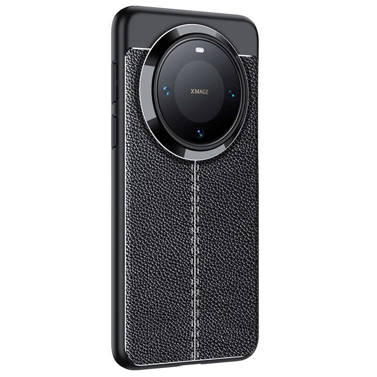 For Huawei Mate 70 Pro+ / 70 Pro Case Litchi Texture TPU Flexible Phone Cover, Black