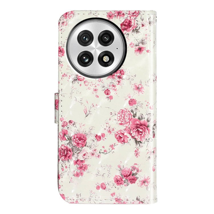 For OnePlus 13 Case 3D Pattern Printed Phone Leather Phone Cover - Roses