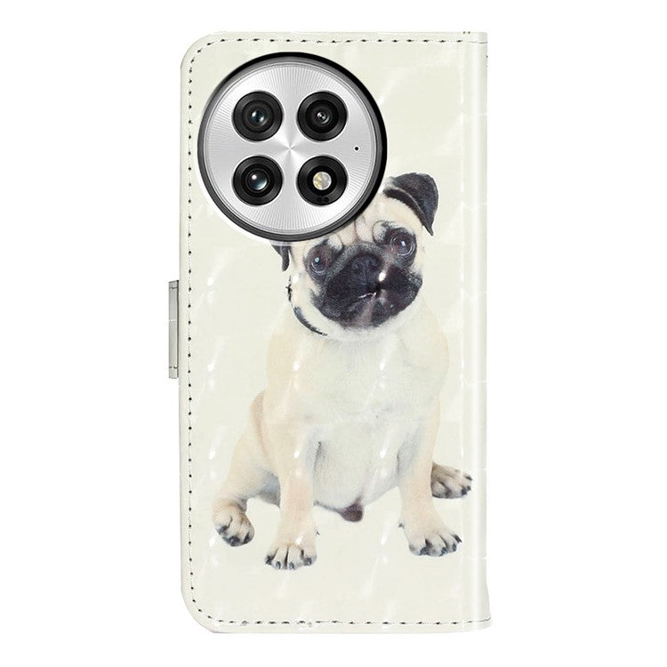 For OnePlus 13 Case 3D Pattern Printed Phone Leather Phone Cover - Dog