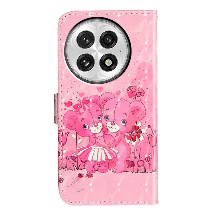 For OnePlus 13 Case 3D Pattern Printed Phone Leather Phone Cover - Bears