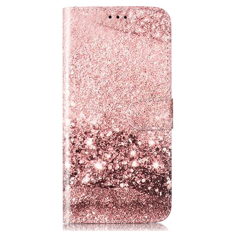 For OnePlus 13 Case Pattern PU Leather Flip Phone Cover - Rose Gold Marble