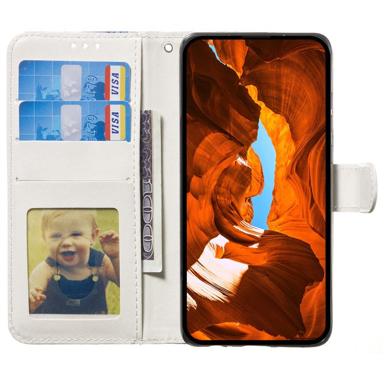 For Motorola Moto G75 5G Case Pattern Leather Wallet Phone Cover with Card Holder - Wind Chime Owl