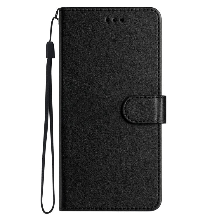 For Motorola Moto G75 5G Wallet Case Leather Folio Phone Cover Magnetic Clasp - Black