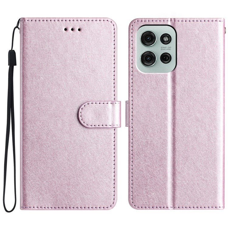 For Motorola Moto G75 5G Wallet Case Leather Folio Phone Cover Magnetic Clasp - Light Purple