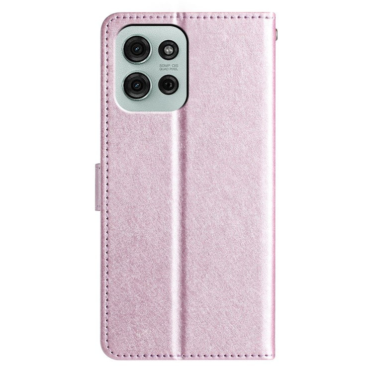 For Motorola Moto G75 5G Wallet Case Leather Folio Phone Cover Magnetic Clasp - Light Purple