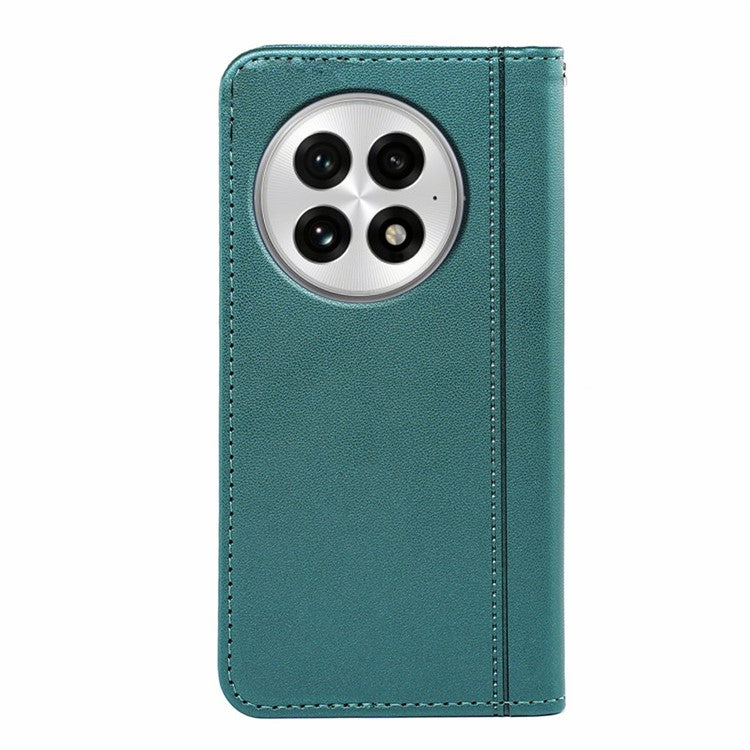 HX01 For OnePlus 13 Wallet Case Magnetic Closing PU Leather Phone Cover - Green