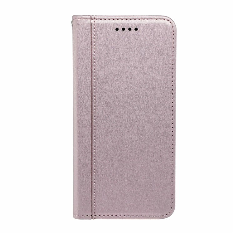 HX01 For OnePlus 13 Wallet Case Magnetic Closing PU Leather Phone Cover - Rose Gold