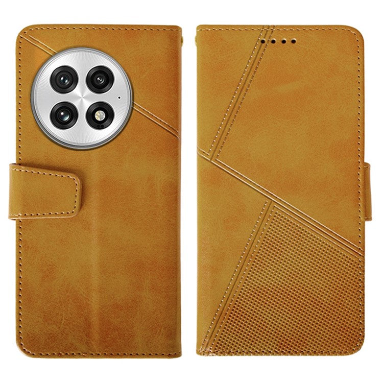 IDEWEI For OnePlus 13 Case Leather Wallet Phone Cover Stand Calf Texture - Brown