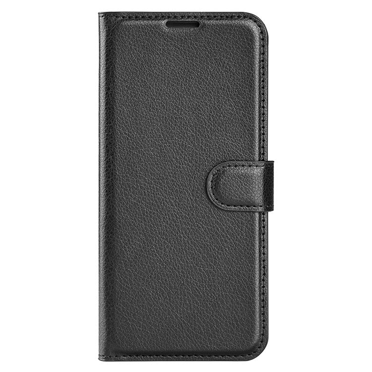 For OnePlus 13 Case Litchi Texture Shockproof Leather Wallet Phone Cover - Black