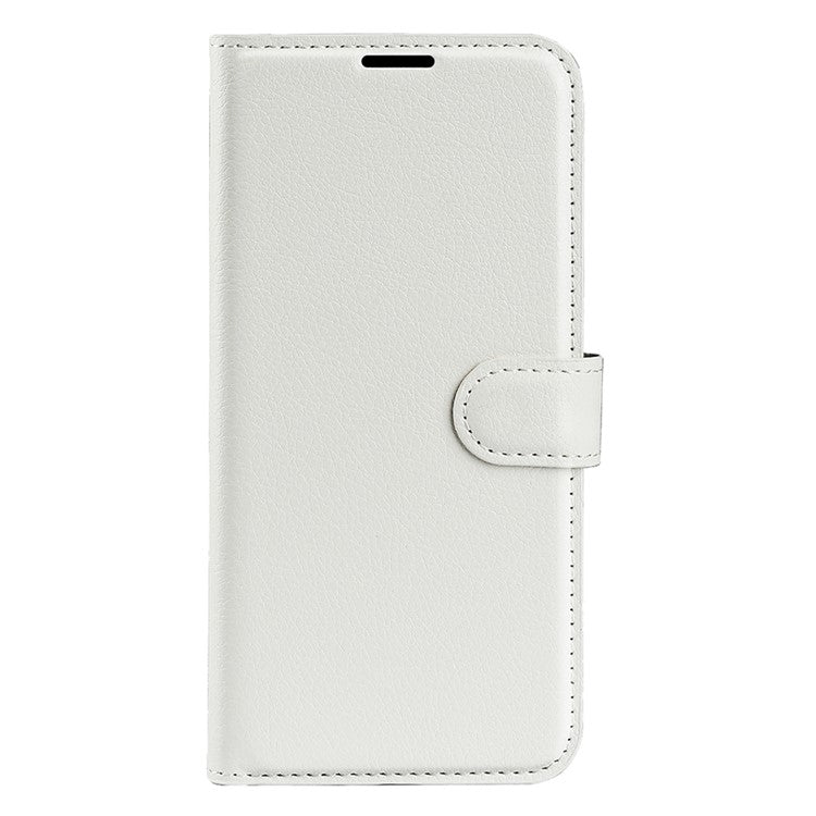For OnePlus 13 Case Litchi Texture Shockproof Leather Wallet Phone Cover - White
