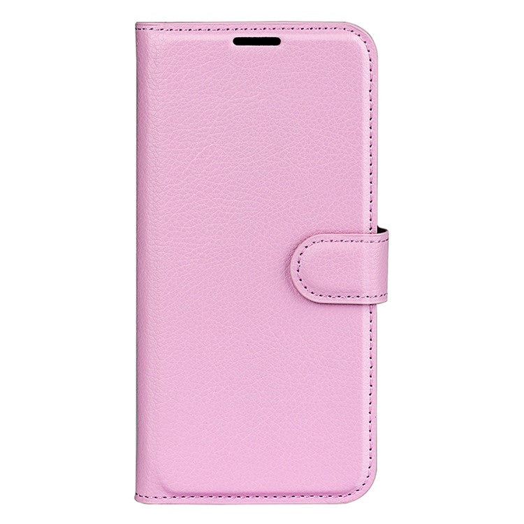 For OnePlus 13 Case Litchi Texture Shockproof Leather Wallet Phone Cover - Pink