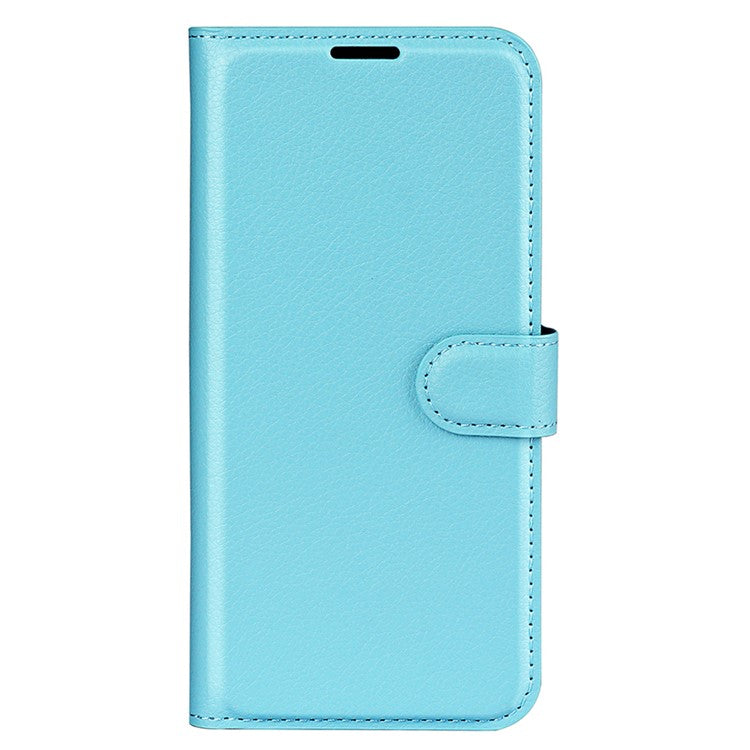 For OnePlus 13 Case Litchi Texture Shockproof Leather Wallet Phone Cover - Blue