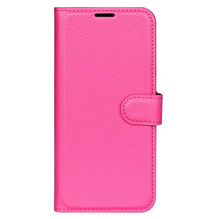 For OnePlus 13 Case Litchi Texture Shockproof Leather Wallet Phone Cover - Rose
