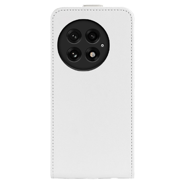 For OnePlus 13 Case with Card Slots Vertical Flip Leather Phone Cover - White