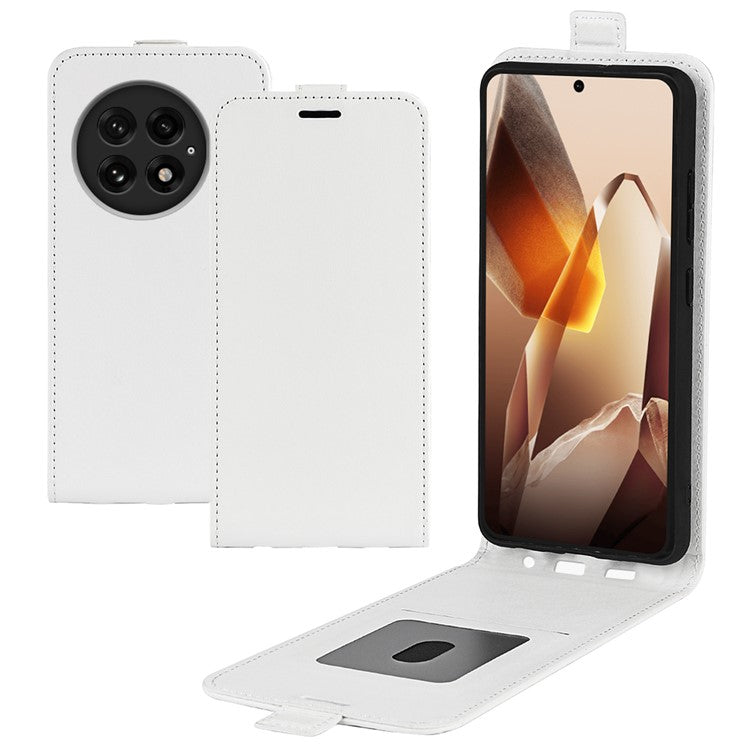 For OnePlus 13 Case with Card Slots Vertical Flip Leather Phone Cover - White