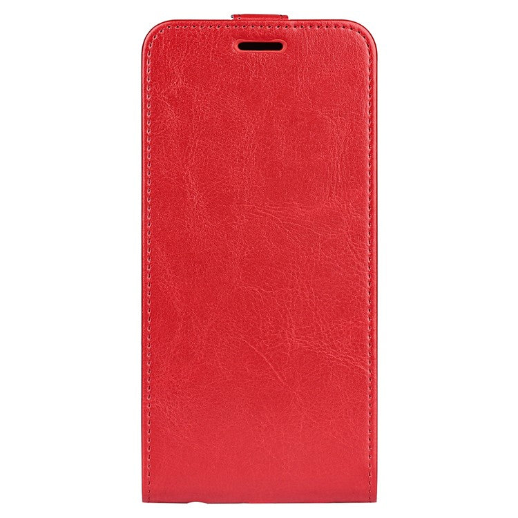 For OnePlus 13 Case with Card Slots Vertical Flip Leather Phone Cover - Red