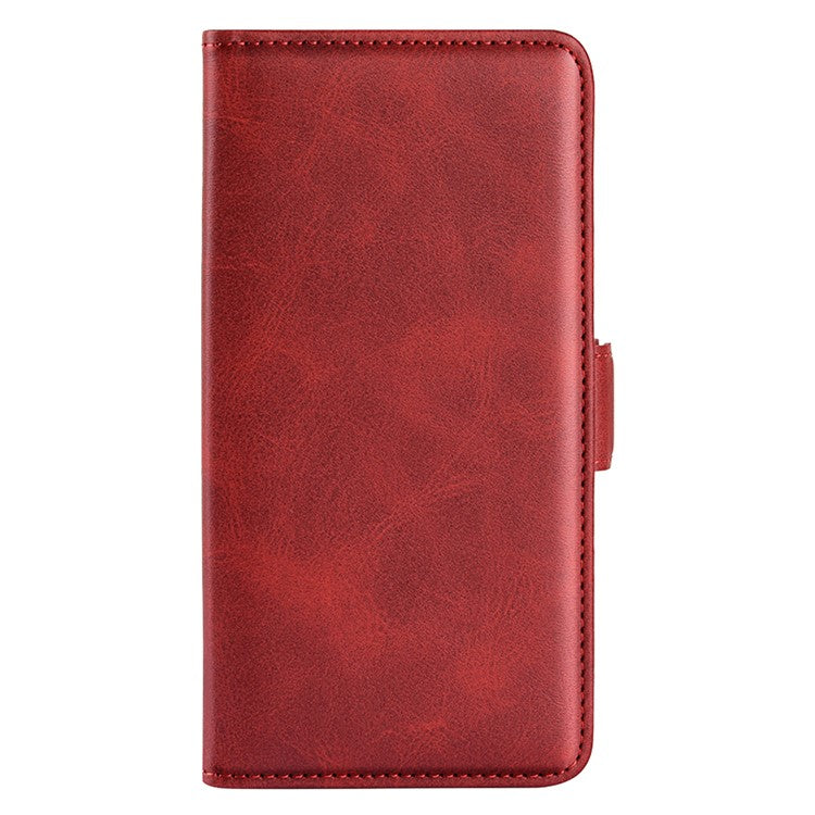 For OnePlus 13 Stand Case Calf Texture Leather Wallet Phone Cover - Red