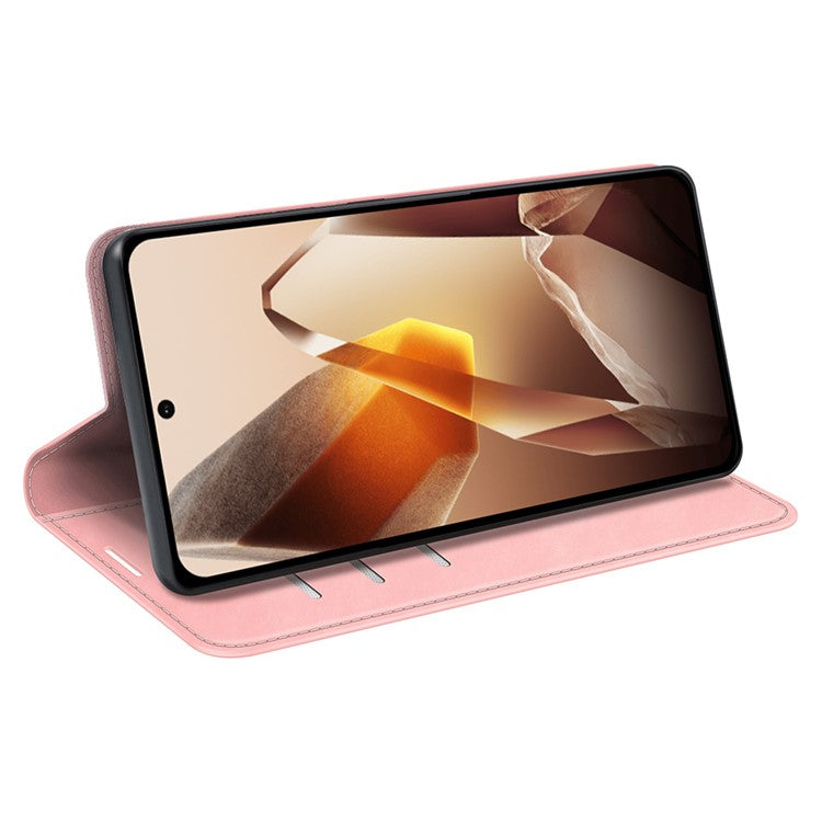 For OnePlus 13 Case Skin-Touch Leather Wallet Phone Cover - Pink