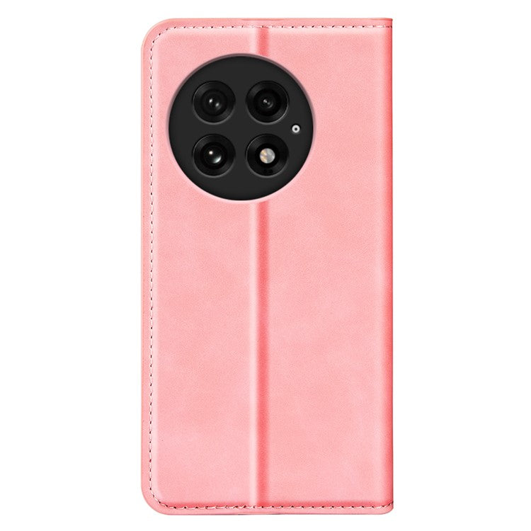 For OnePlus 13 Case Skin-Touch Leather Wallet Phone Cover - Pink