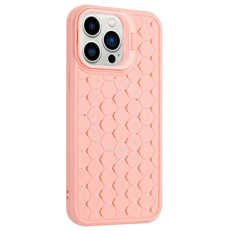 For iPhone 16 Pro Case Compatible with MagSafe Kickstand Heat Dissipation TPU Phone Cover - Pink