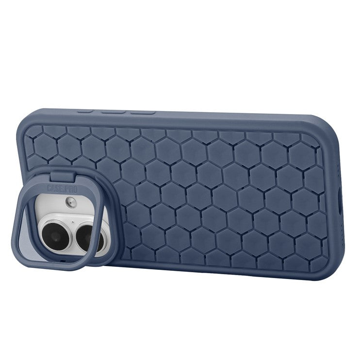 For iPhone 16 Plus Case Compatible with MagSafe Kickstand Heat Dissipation TPU Phone Cover - Dark Blue
