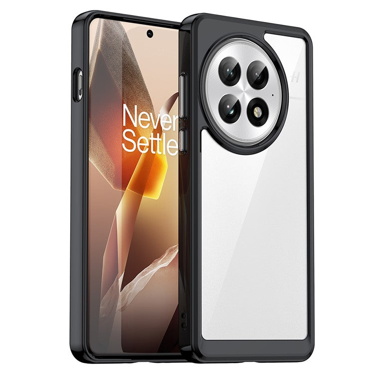 For OnePlus 13 Case TPU+Acrylic Protective Clear Phone Cover - Black