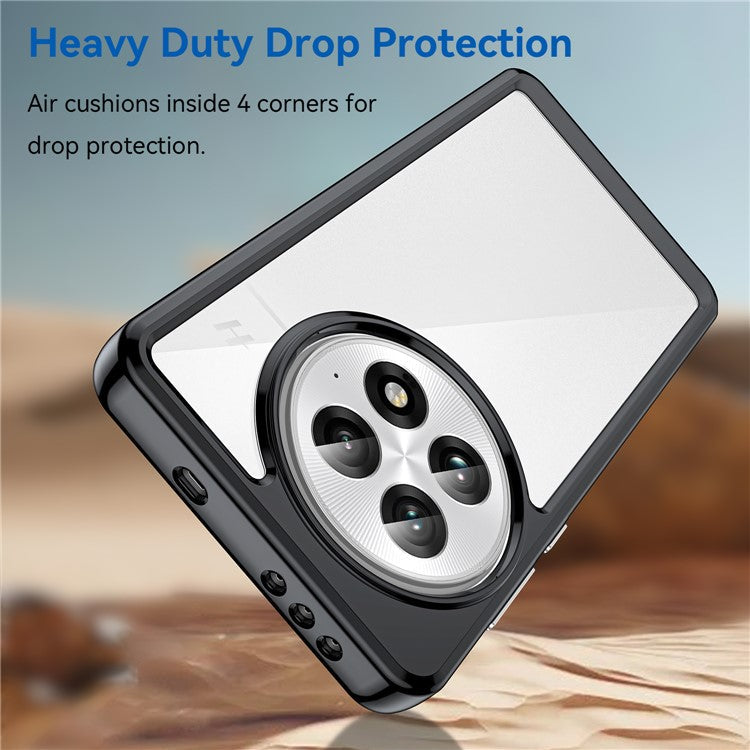 For OnePlus 13 Case TPU+Acrylic Protective Clear Phone Cover - Black