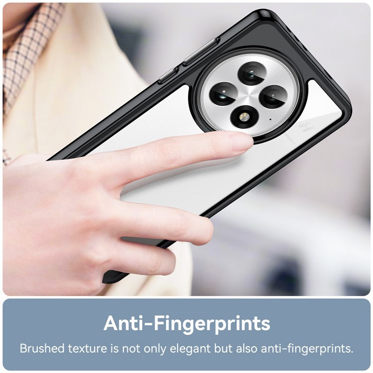 For OnePlus 13 Case TPU+Acrylic Protective Clear Phone Cover - Black