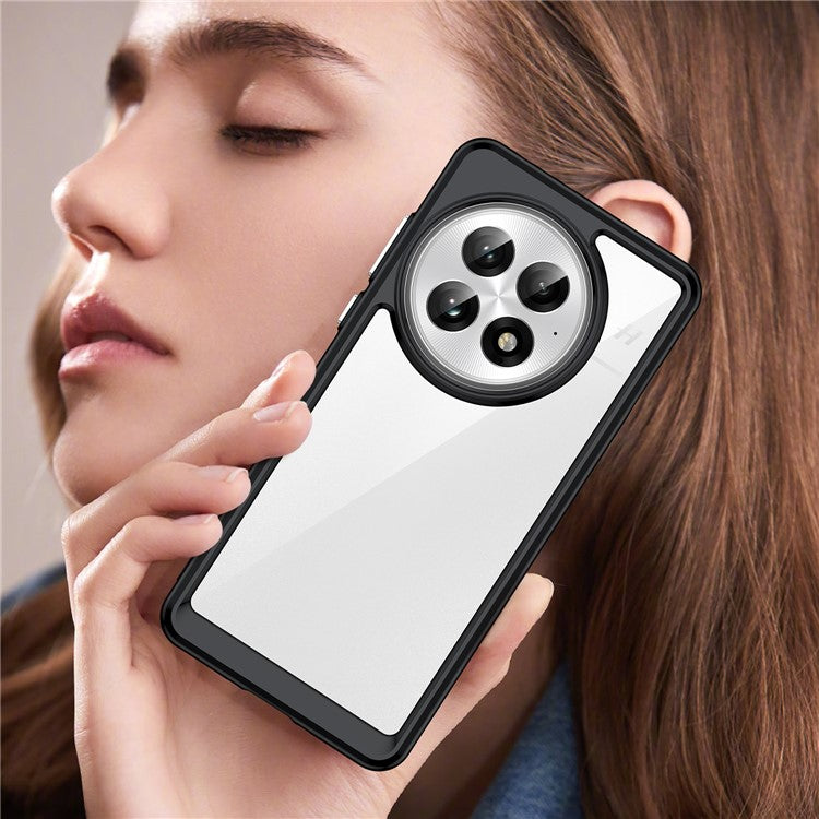 For OnePlus 13 Case TPU+Acrylic Protective Clear Phone Cover - Black