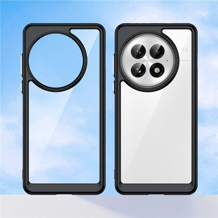 For OnePlus 13 Case TPU+Acrylic Protective Clear Phone Cover - Black