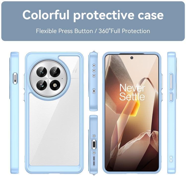 For OnePlus 13 Case TPU+Acrylic Protective Clear Phone Cover - Blue