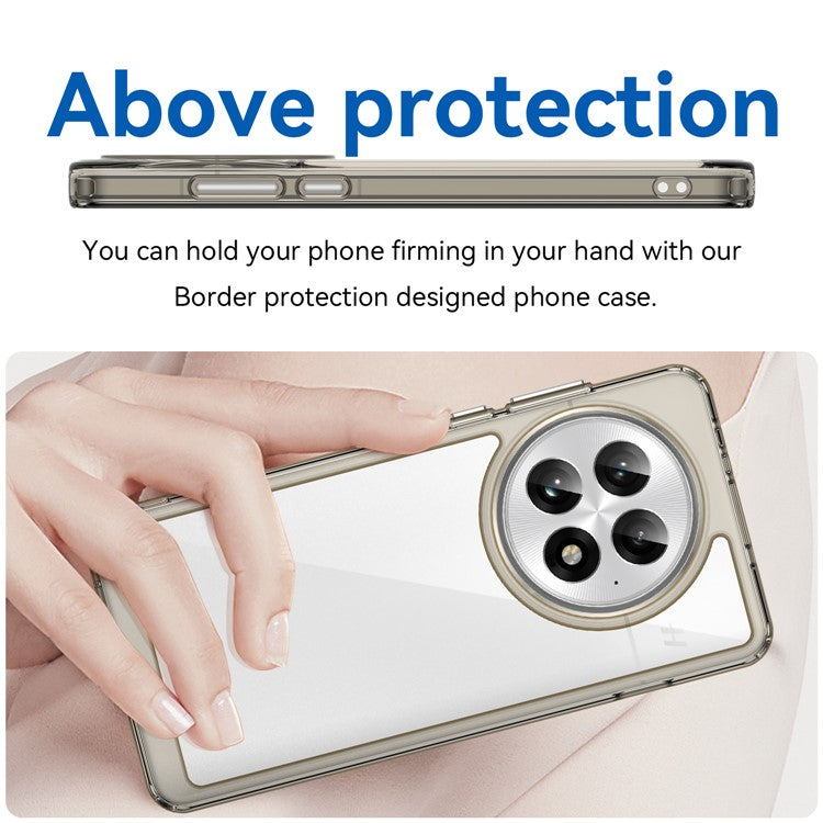 For OnePlus 13 Case TPU+Acrylic Protective Clear Phone Cover - Transparent Grey
