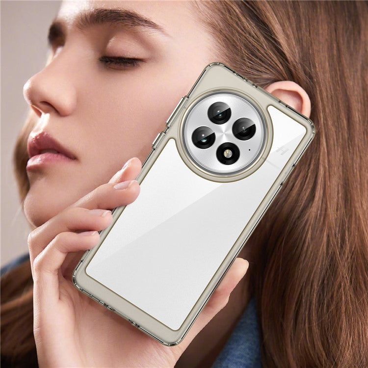 For OnePlus 13 Case TPU+Acrylic Protective Clear Phone Cover - Transparent Grey