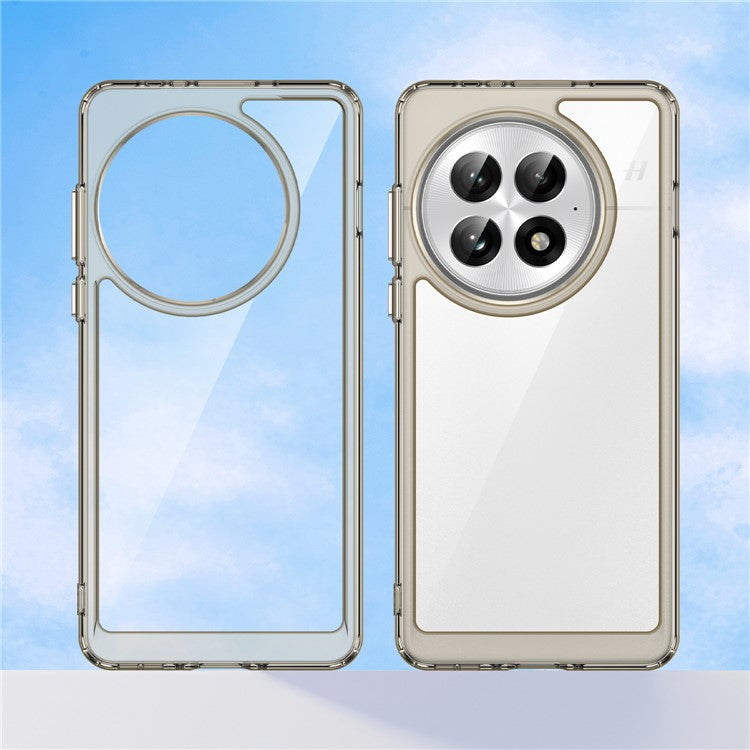 For OnePlus 13 Case TPU+Acrylic Protective Clear Phone Cover - Transparent Grey