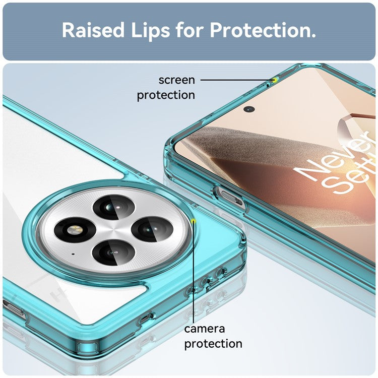For OnePlus 13 Case TPU+Acrylic Protective Clear Phone Cover - Transparent Blue