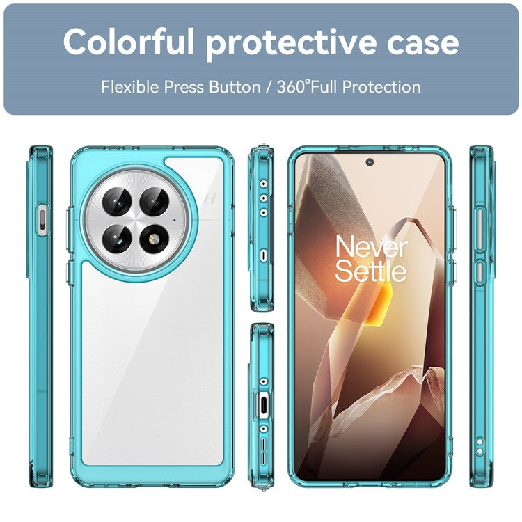 For OnePlus 13 Case TPU+Acrylic Protective Clear Phone Cover - Transparent Blue