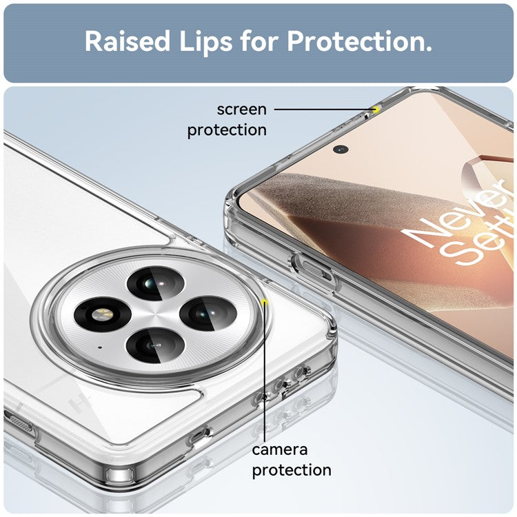 For OnePlus 13 Case TPU+Acrylic Protective Clear Phone Cover - Transparent