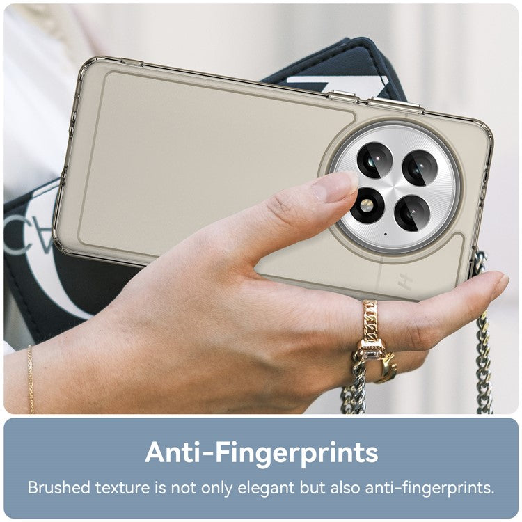 For OnePlus 13 Case TPU Shockproof Phone Back Cover - Transparent Grey