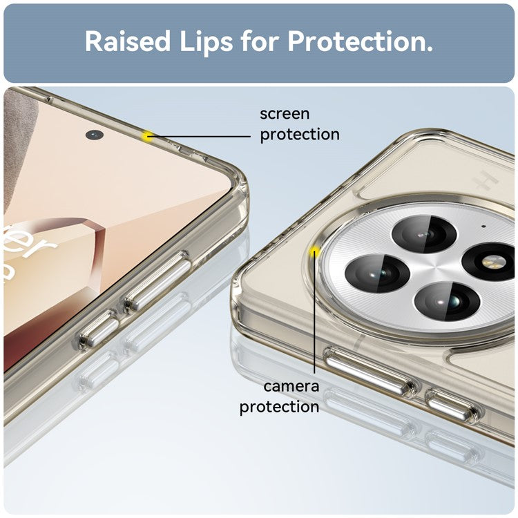 For OnePlus 13 Case TPU Shockproof Phone Back Cover - Transparent Grey