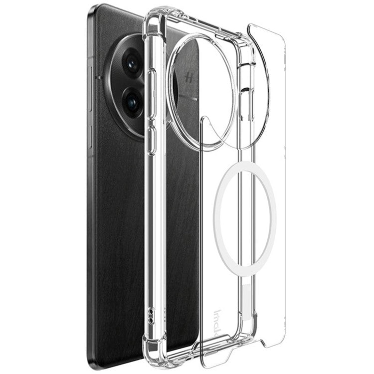 IMAK For OnePlus 13 Clear Case Compatible with MagSafe Shockproof PC+TPU Phone Cover