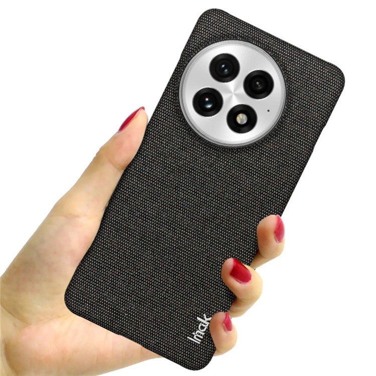 IMAK Ruiyi Series for OnePlus 13 Case Classic Fabric Texture Leather+PC Phone Cover - Black