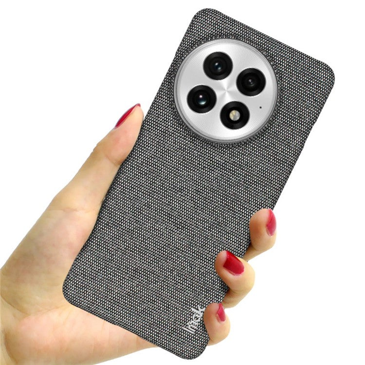 IMAK Ruiyi Series for OnePlus 13 Case Classic Fabric Texture Leather+PC Phone Cover - Dark Grey