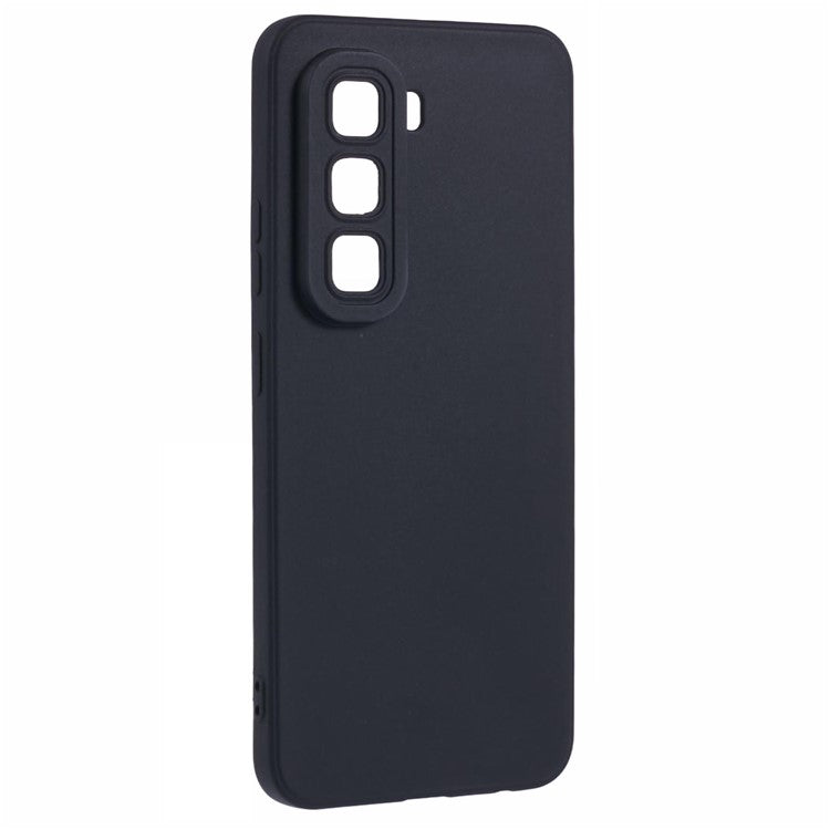 For Infinix Hot 50 Pro 4G Case Precise Cut-Outs Straight Edge TPU Shockproof Phone Cover - Black