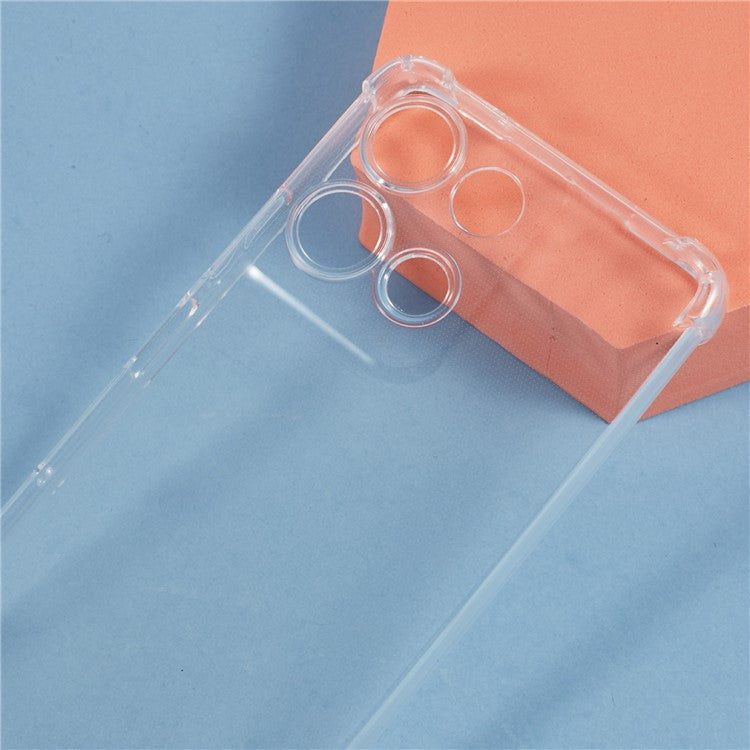 For Motorola Moto G75 5G Case Reinforced Corner TPU Clear Phone Cover with Lanyard