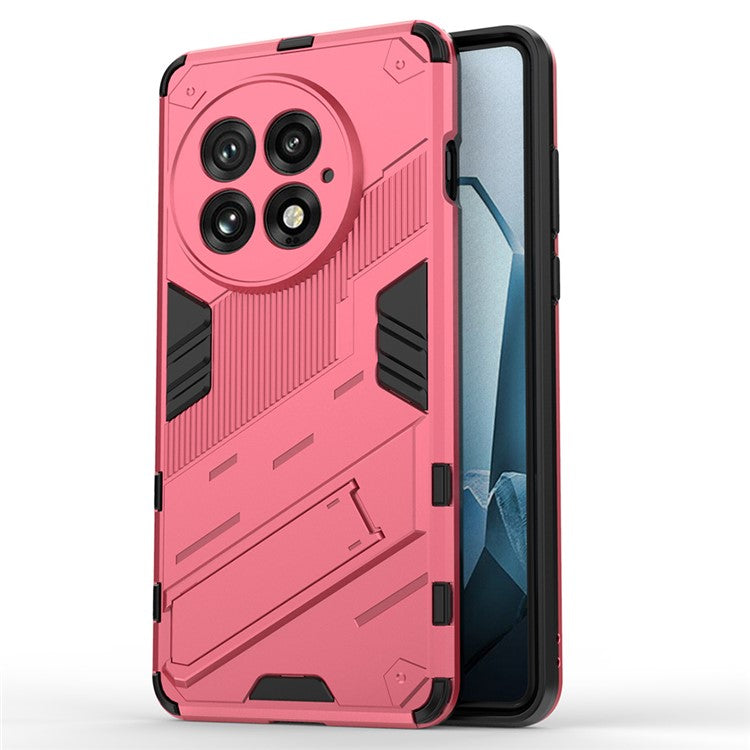 For OnePlus 13 Case PC+TPU Shockproof Phone Cover with Kickstand - Rose