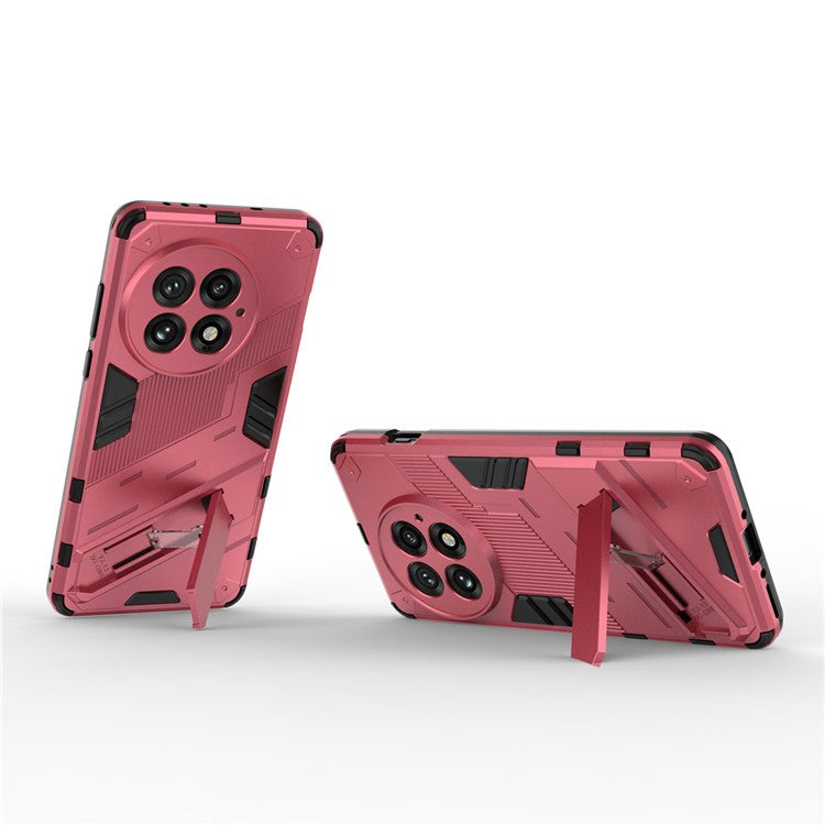For OnePlus 13 Case PC+TPU Shockproof Phone Cover with Kickstand - Rose