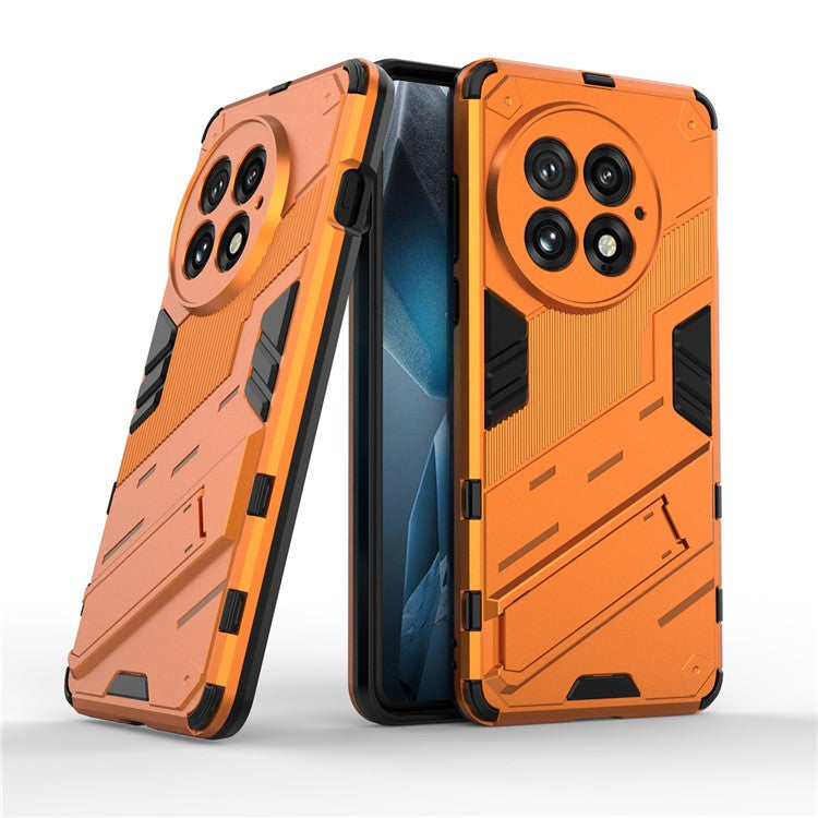 For OnePlus 13 Case PC+TPU Shockproof Phone Cover with Kickstand - Orange