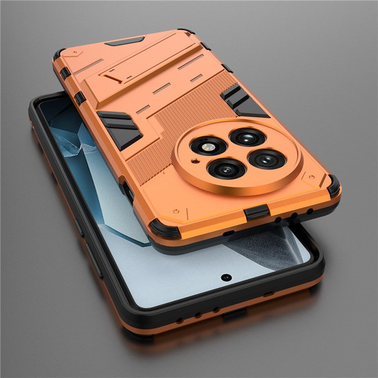 For OnePlus 13 Case PC+TPU Shockproof Phone Cover with Kickstand - Orange