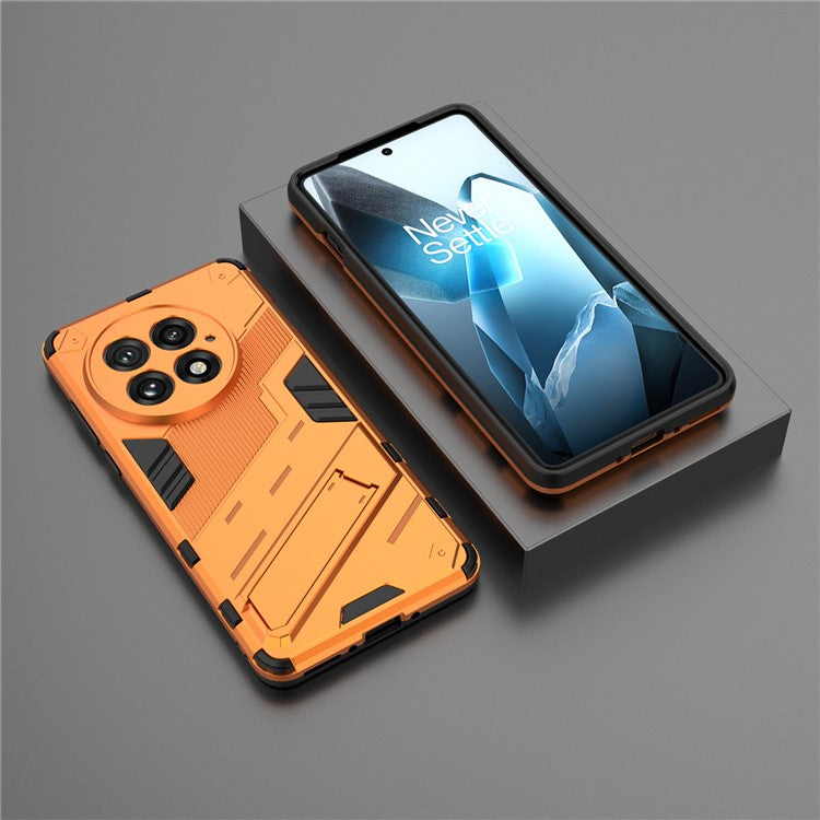 For OnePlus 13 Case PC+TPU Shockproof Phone Cover with Kickstand - Orange